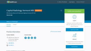 Capital Radiology Vermont MRI - Radiologist in Vermont - HealthEngine