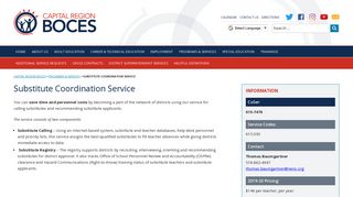 Substitute Coordination Service | Capital Region BOCES