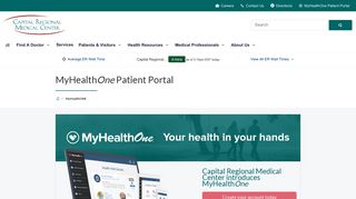MyHealthONE Patient Portal | Capital Regional Medical Center