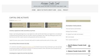 Capital One Activate - Activate Credit Card