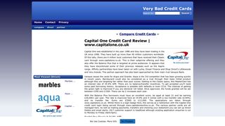 Capital One Credit Card Review | www.capitalone.co.uk | Very Bad ...