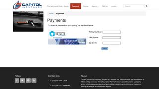 Payments - Capitol Insurance Company