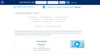 Online & Mobile Tools - Capitol View Credit Union