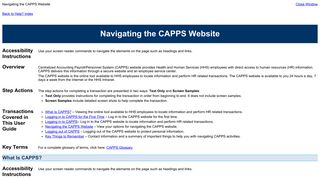 Navigating the CAPPS Website