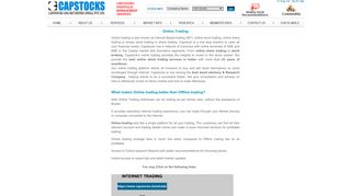 Online Trading | Online share Trading & Stock Broking India - Capstocks