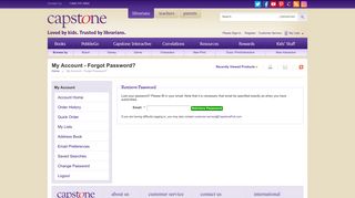 My Account - Forgot Password? | Capstone Library