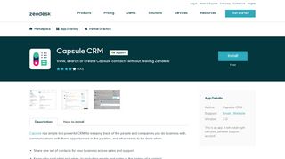 Capsule CRM App Integration with Zendesk Support