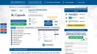 Capsule CRM Reviews: Pricing, Features & Overview