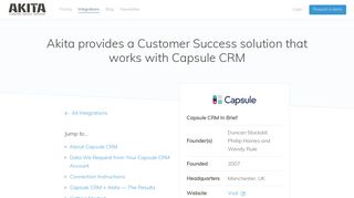 Capsule CRM - Akita—Customer Success Software