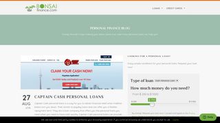 Captain Cash personal loans | Product Review - Bonsai Finance