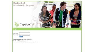 CaptionCall Scholarship Program - Login