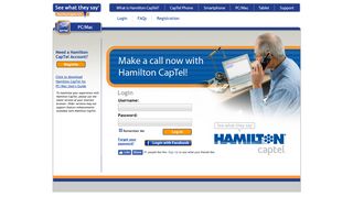 Hamilton Web CapTel: Welcome