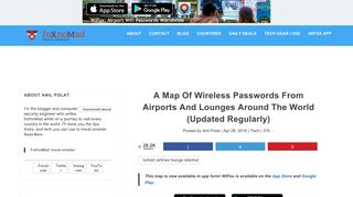 A Map Of Wireless Passwords From Airports And Lounges Around The ...