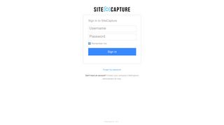 Login - SiteCapture