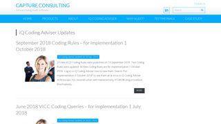 iQ Coding Adviser Updates – Capture Consulting