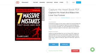 Capture His Heart Book PDF Download, Claire Casey Capture His ...