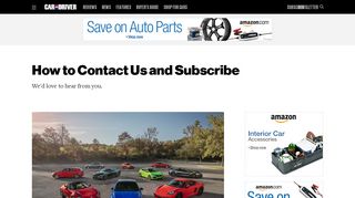 Digital Magazine Subscriptions - Car and Driver