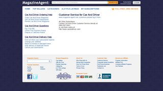 Car And Driver Magazine Customer Service | Magazine-Agent.com