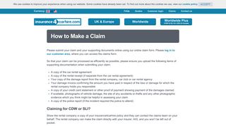 Insurance4carhire Claims | AIG Car Hire Excess Insurance Claims