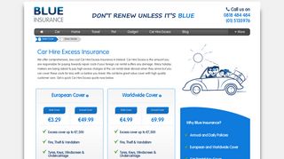Car Hire Excess Insurance | BlueInsurance.ie