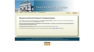 City of Providence | Tax Payment System