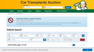 Cars at auction, CAR TRANSPLANTS LTD