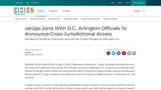 car2go Joins With D.C., Arlington Officials To Announce Cross ...