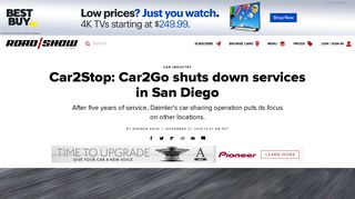 Car2Stop: Car2Go shuts down services in San Diego - Roadshow - Cnet