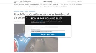 ReachNow, Car2Go to merge in Seattle and elsewhere | The Seattle ...