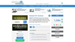 NobarTV Online | Startup Ranking