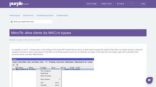 MikroTik: allow clients (by MAC) to bypass : Purple Support