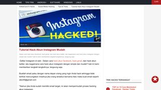 Tutorial Hack Akun Instagram Mudah - ArtikelCara10 Hacks