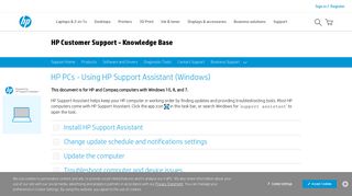 HP PCs - Using HP Support Assistant (Windows) | HP® Customer ...