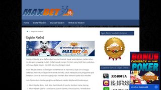 Register Maxbet Resmi | Daftar Akun Maxbet