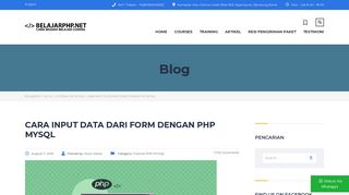Cara Input Data Dari Form Dengan PHP MySQL - Belajarphp