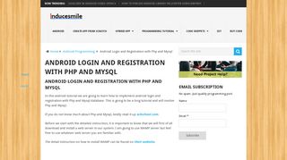 Android Login and Registration with Php and Mysql - InduceSmile