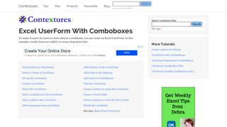 Excel UserForm With ComboBoxes - Contextures