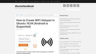 How to Create WiFi Hotspot in Ubuntu 16.04 (Android is Supported ...