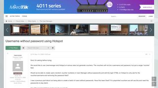 Username without password using Hotspot - MikroTik