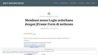 Membuat menu Login sederhana dengan JFrame Form di netbeans ...