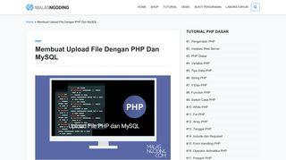 Membuat Upload File Dengan PHP Dan MySQL - Malas Ngoding