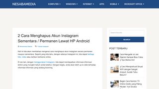 2 Cara Menghapus Akun Instagram Secara Permanen (100% Work)