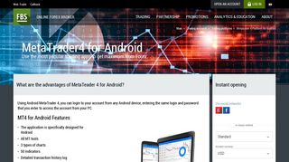 Metatrader 4 Platform for Android - FBS