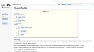 Manual:Webfig - MikroTik Wiki