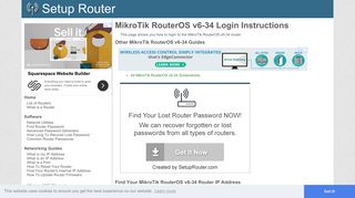 How to Login to the MikroTik RouterOS v6-34 - SetupRouter