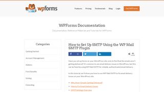 How to Set Up SMTP Using the WP Mail SMTP Plugin - WPForms