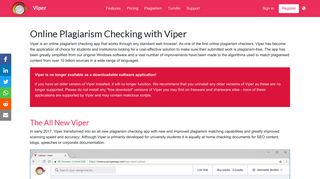 Check for Plagiarism with Viper - Viper Plagiarism Checker