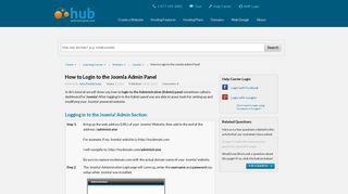 How to Login to the Joomla Admin Panel | Web Hosting Hub