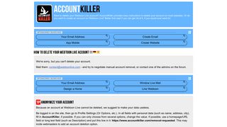 Delete your Webtoon Live account | accountkiller.com