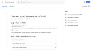 Connect your Chromebook to Wi-Fi - Chromebook Help